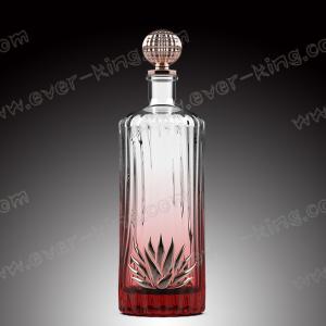 China Super Flint Round Liquor Glass Bottle Empty Customized 750ml factory