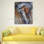 Impression Human Portrait Painting Tribal Leaders Handmade On Canvas