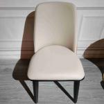 Home Solid Wood High End Modern Dining Chairs Leather Backrest Padded Dining