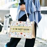 Eco Firendly Jute Bags Customised Printed Floral Jute Bags Shopping