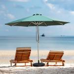 Outdoor Furniture Aluminum Alloy Tube Round Drawstring Parasol Umbrella for