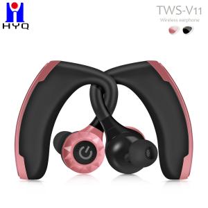 China Black BT5.0 TWS Retractable Bluetooth Earphones For Driver Sport factory