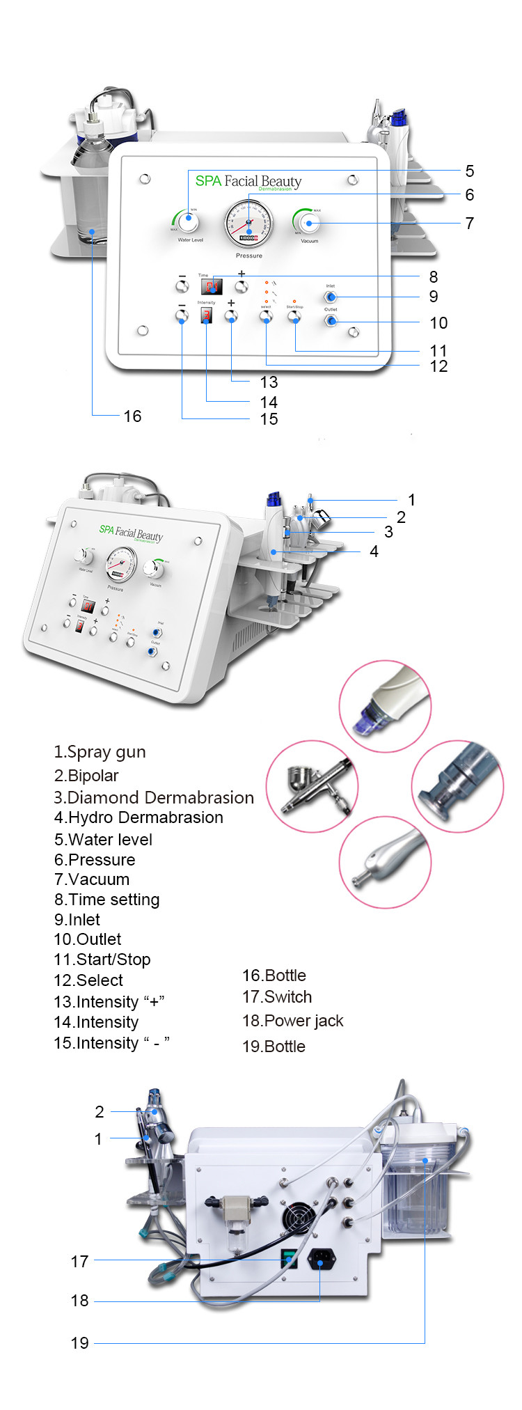 factory price hydro dermabrasion/microdermabrasion machine/ hydra peel