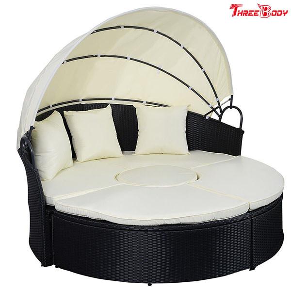 Round / Curved Outdoor Sofa , Comfortable Contemporary Outdoor Furniture Lounge