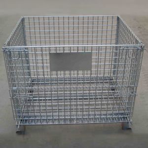 Large Capacity Industrial Warehouse Wire Container Custom Folding Wire Mesh