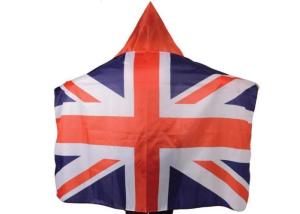 China Australia Usa Flag Cape Wearable Kintted Polyester Nylon High Fastness factory