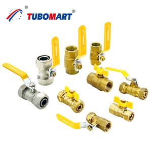 China 1/2&quot; DN 20 16mm PE-AL-PE PEX-AL-PEX GAS Pipe Brass Ball Valve factory