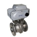 Stainless Steel 2 PC Ball Valve Flange Connection With Regulation Motorized