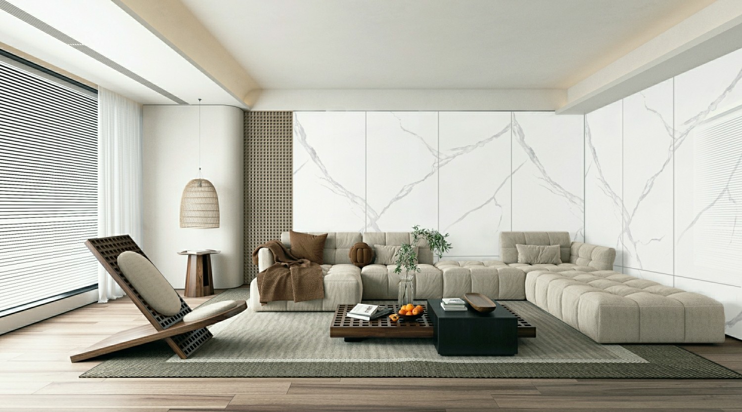Grade AAA Acid-Resistance Interior Floor Glazed Polished Porcelain Tile 900x1800x9mm For Decoration