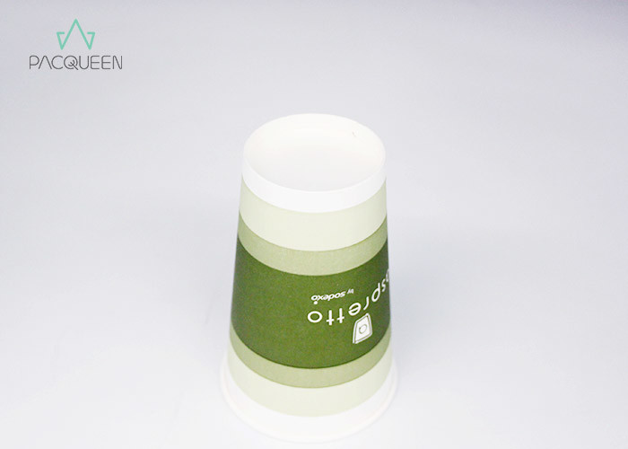 Disposable Paper Takeaway Cups Coffee Bean Design For Hot Latte