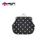 New Cute Buckle Coin Purses Kiss-lock Change small dot fabric bag mini cute coin