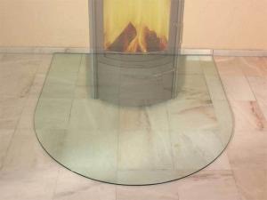 China Heat Resistance Glass Hearth Plate Edge Grinding For Fireplaces factory