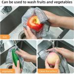 KILINE Double Sided Nylon Kitchen Cleaning Towel Non-Stick Oil Bamboo Fiber and
