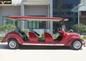 China Graceful Design Classic Golf Cart 8 Seater Red Color With 30 Km/H Max Speed factory