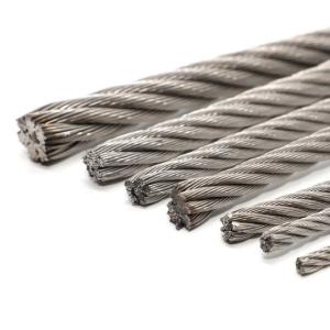 China 304 Stainless Steel Wire Rope for Lifting Slings Cranes and Fishing Tolerance ±1% Special Cold Heading Steel 4.0mm 7*19 factory