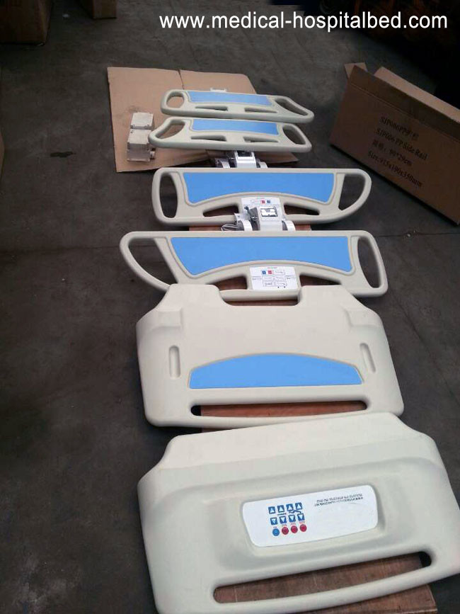 ABS Parts Siderails Head / footboard With Controller Panel hospital bed side rails