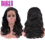 10A Grade 360 Lace Frontal Wig Peruvian Human Hair Body Wave Wig Natural Color