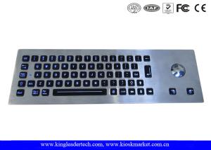 China Robust IP65 Illuminated Metal Keyboard Customizable With Trackball factory