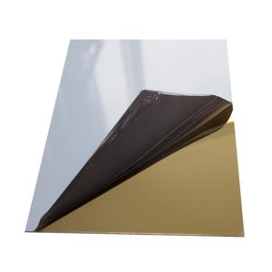 China 304L SS Color Plate 8k Golden Decor 3D Wall Gold Mirror Decorative SS Sheet factory