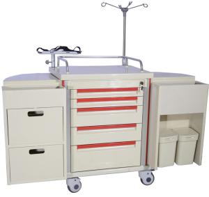 China Mobile Nurse Medical Trolleys For Emergency Nursing Workstation factory