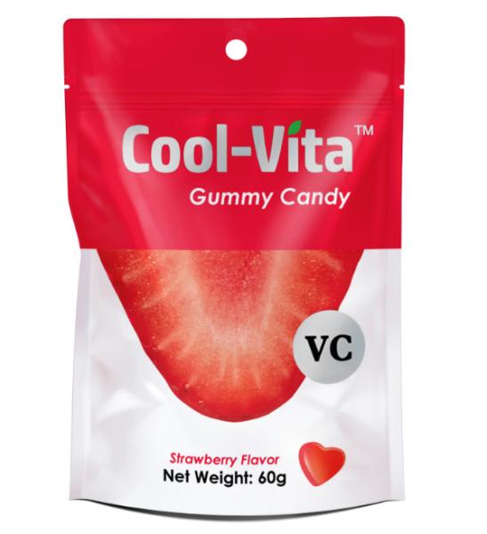 Yummy Fruit Gummy Vitamins Funny Strawberry Designed Heart Shaped Small 60g Per