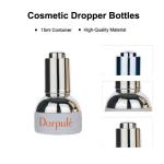 20ml White Cylindrical Smooth Glass Bottle With Golden/Silver Drop For Empty