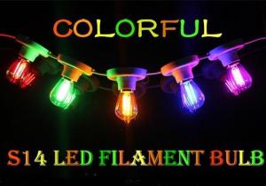 China Colorful E27 Led Filament Bulb Rgb 6w 600lm Clear Glass High Brightness factory