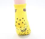 Trampoline Yellow Non Slip Grip Socks Snagging Resistance With Rubber Sticky