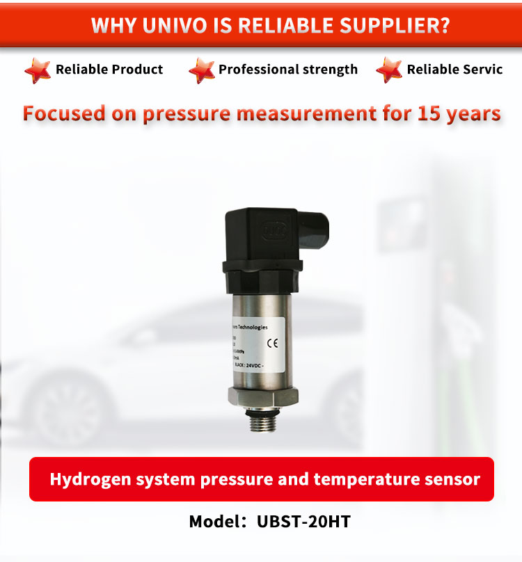 UNIVO UBST-20HTY Pressure Temperature Sensor Transmitter for Customizable Hydrogen System