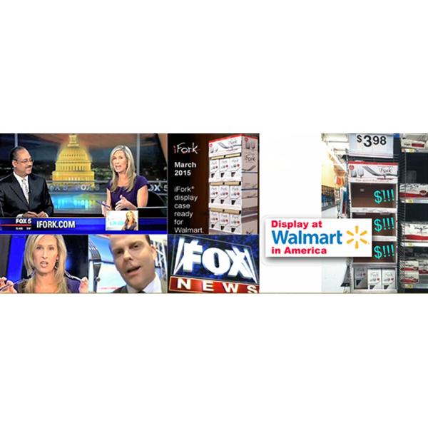 Corrugated Card 5 Shelf Paper Display Stand Retail POS Displays for iFork Tablewares