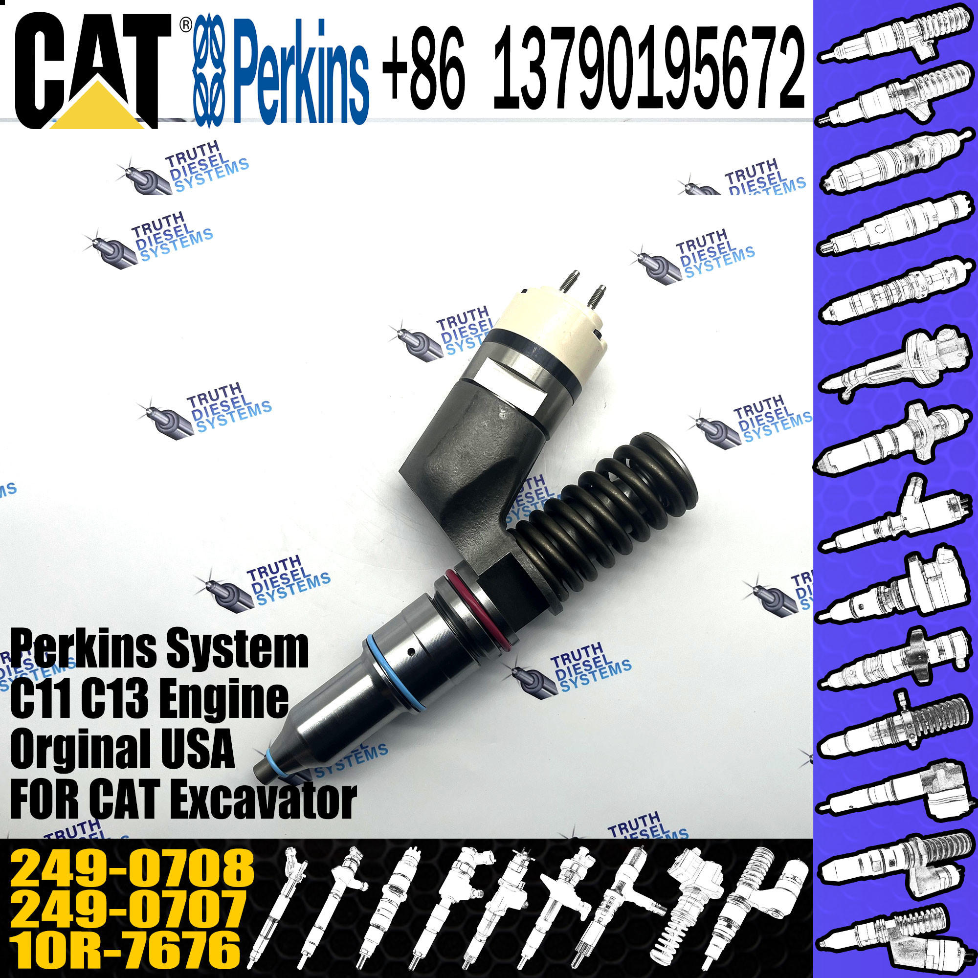 C13 Fuel Injector Assembly 249-0705 249-0713 249-0707 249-0708 249-0712 250-1309 253-0608 259-5409 292-3666