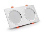 Double Head 3w / 5w / 7w Square Recessed 5730 LED Commercial Light