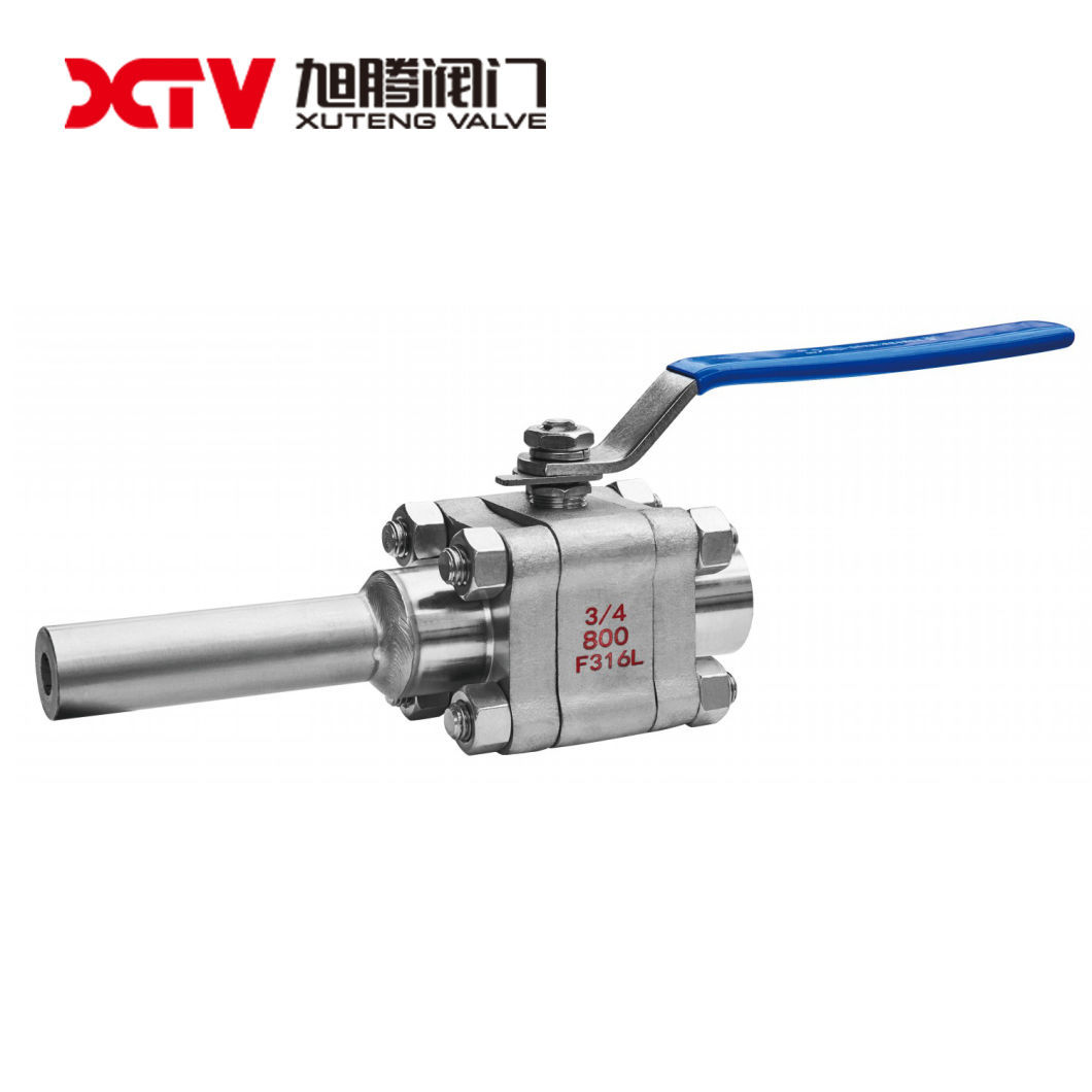 Forged Steel High Pressure Internal Thread Extended Butt Welded Ball Valve