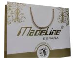 Gold White Paper Carrier Bag Of Made Line Lady Fashion Collection Twist Handle