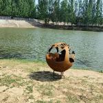 Customized Corten Steel Fire Pits 6mm Thickness Modern Wood Fuel Type
