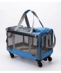 Breathable Airline Approved Pet Carrier Bag Portable Folding Travel Pet Trolley