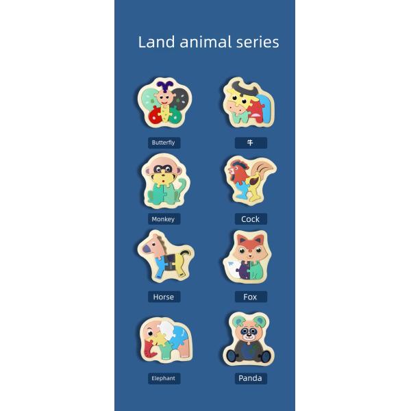 Children's Wooden Entry-level Simple and Advanced Puzzle Puzzle,Children's Intelligence Development,Simple Puzzle Toys