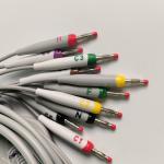 Electrocardiogram Machine Integrated 12 Lead Wire With 15 Pins European Standard