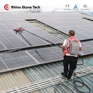 Rotating Brushes Rooftop Solar Farm Power Plant Clean Machine Photovoltaic