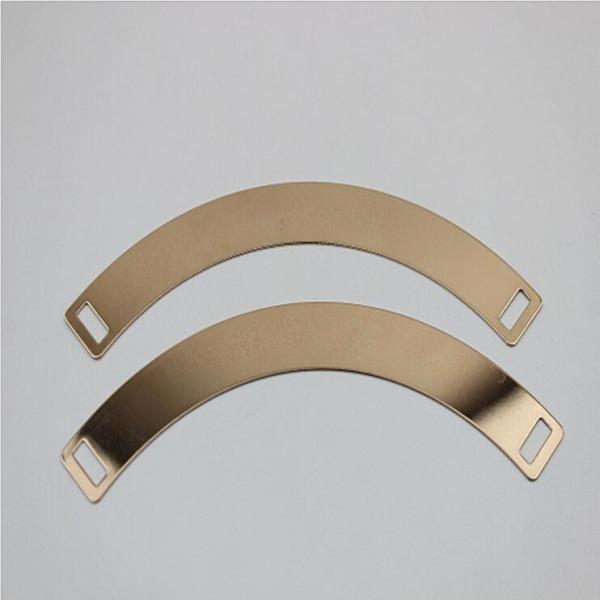 Fashion nice quality new design gold curve shape iron sheets shoelace metal