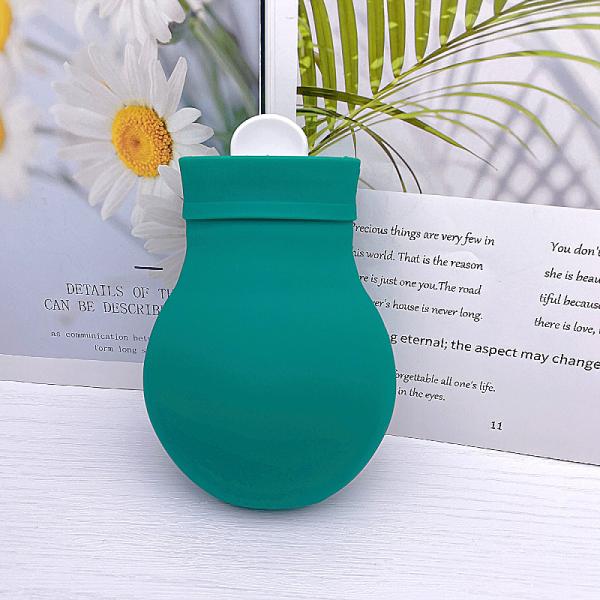 Microwave Heating Silicone Hot Water Bottle Bag With Knit Cover Hot Cold Therapies Back Pain Gift For Girlfriend Mother