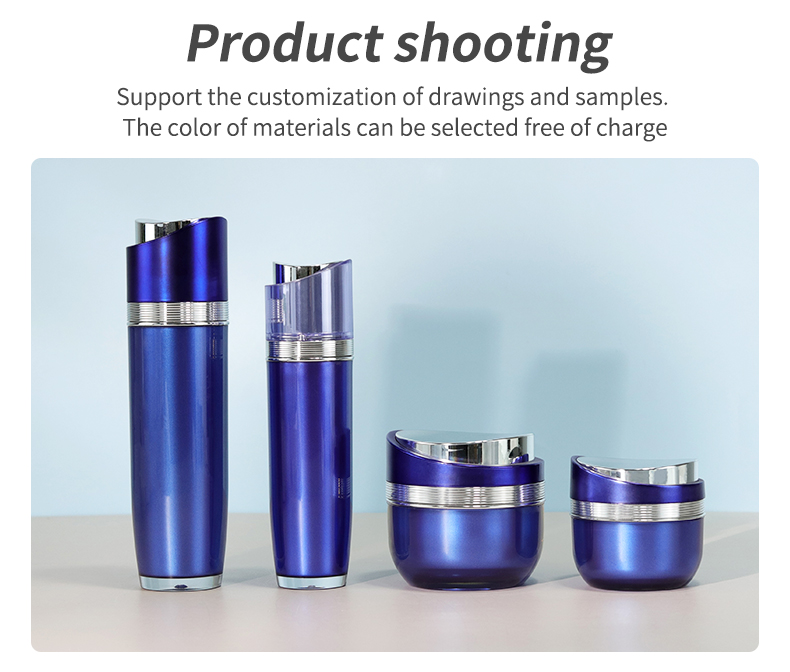 Custom Skincare Bottles Packaging Containers For Cosmetics Screen Printing Acrylic MS Cylinder