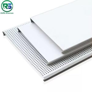 China Perforated Aluminium Strip Ceiling Dustproof White Powder Coating factory