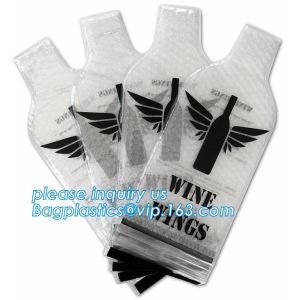 China k bottom leakproof reusable wine bottle protector 3 pack bubble travel protective bag,USA Amazon WineSkin Protecto on sale