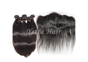 China Lace Frontal Closure Brazilian Straight Hair Weave Soft And Luster factory