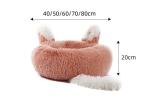 OEM 40CM 50CM Pet Round Dog Sleeping Bag Coffee Color
