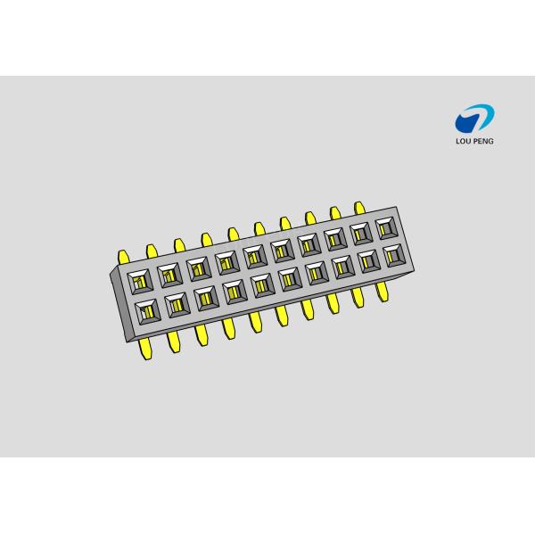 China Female header, PCB Mount Receptacle, Vertical, Board-to-Board, 2X10 Position, 1.27mm Pitch, Shrouded, Gold Flash, SMD factory