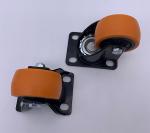 Polyurethane Rigid Plate Caster Wheel For Cart Factory Equipment 2 Inch