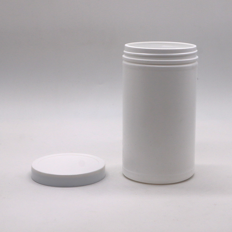 600mL 20oz PET Empty HDPE Straight Round Plastic Powder Medicine Containers with Screw Cap