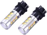 3157 3057 3357 4157 LED Brake Turn Signal Lights Amber Switchback 22 SMD with